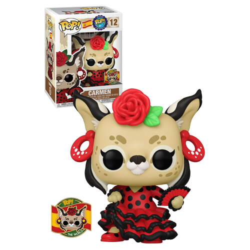 Funko POP! Around The World #12 Carmen (With Pin) - Limited Funko Shop Exclusive - New, Mint Condition