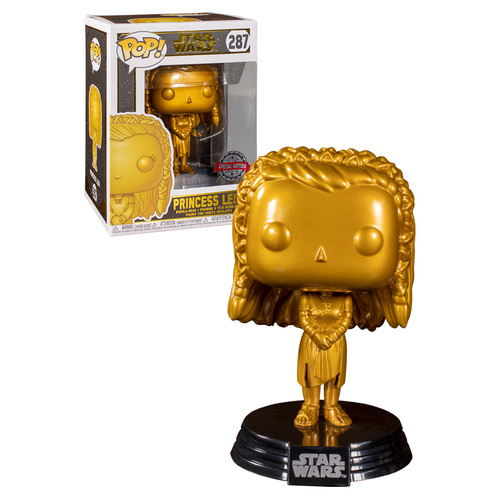 Funko POP! Star Wars #287 Princess Leia (Gold Metallic) - New, Mint Condition