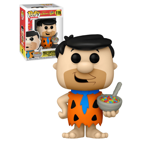 Funko POP! Ad Icons/The Flintstones #119 Fred Flintstone With Cereal - USA Exclusive - New, Mint Condition