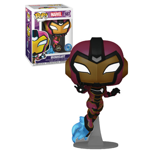 Funko POP! Marvel #687 Ironheart - Limited Glow Chase Edition - PopInABox Import - New, Mint Condition