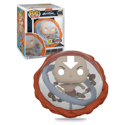 Funko POP! Avatar The Last Airbender #1000 Aang (Avatar State) Glows In The Dark 6" Super-Sized  - New, Mint Condition