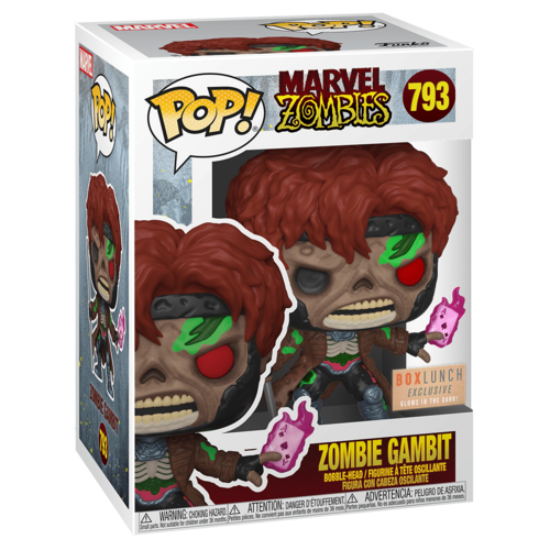 Funko POP! Marvel Zombies #793 Zombie Gambit (Glows In The Dark) - Limited Box Lunch Exclusive - New, Mint Condition