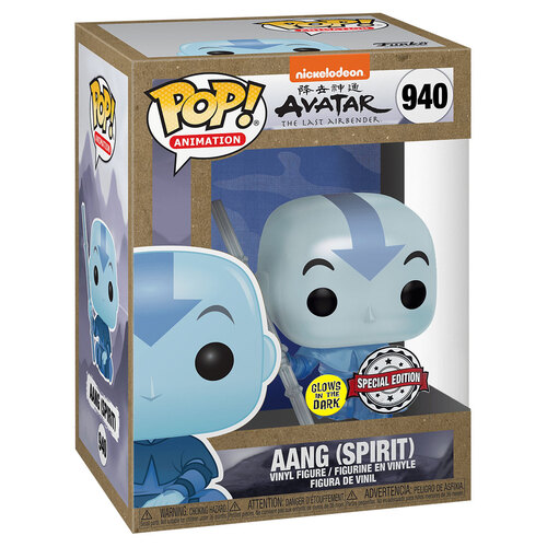 Funko POP! Animation Avatar The Last Airbender #940 Aang Spirit (Glows In The Dark) - New, Mint Condition