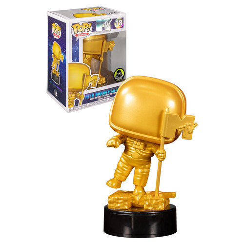 Funko POP! Icons MTV #18 MTV Moon Person (Gold) - Limited Popcultcha Exclusive - New, Mint Condition