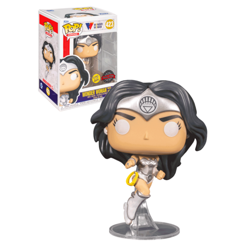 Funko POP! Heroes Wonder Woman #423 Wonder Woman White Lantern (Glows In The Dark) - New, Mint Condition