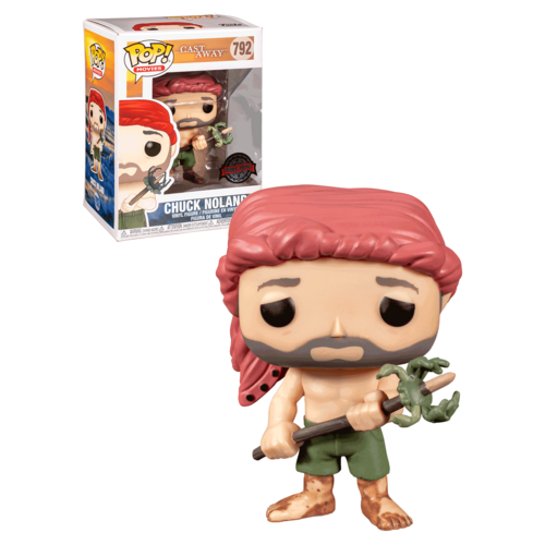 Funko POP! Movies Cast Away #792 Chuck Noland With Spear Crab - New, Mint Condition