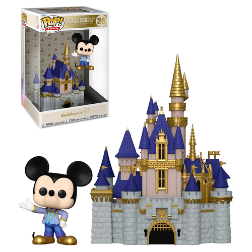 Funko POP! Town Disney Parks #26 Super-Sized 10 inch Cinderella Castle With Mickey Mouse - New, Mint Condition