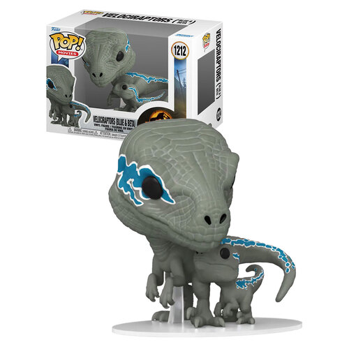 Funko POP! Movies Jurassic World: Dominion #1212 Velociraptors (Blue & Beta) - New, Mint Condition