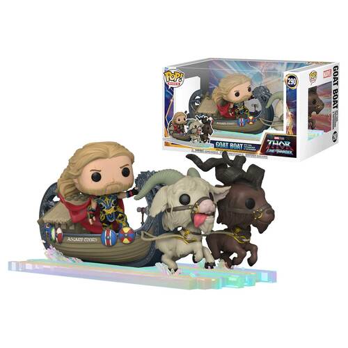 Funko POP! Rides Marvel Thor Love And Thunder #290 Goat Boat (With Thor & Goats) - New, Mint Condition