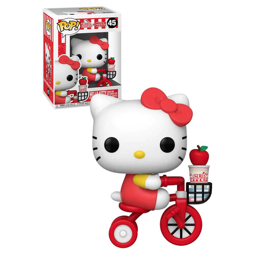 Funko POP! Sanrio Hello Kitty #45 Hello Kitty On Bike With Noodle Cup - New, Mint Condition