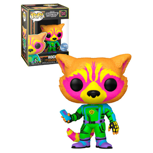 Funko POP! Marvel Guardians Of The Galaxy 3 #1241 Rocket  (Black Light) - New, Mint Condition