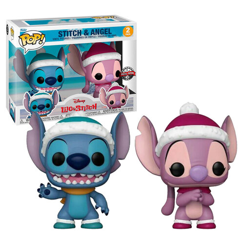 Funko POP! Disney: Lilo & Stitch - Winter Stitch and Angel 2-Pack