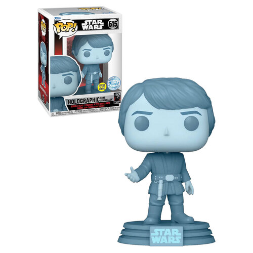 Funko POP! Star Wars Return Of The Jedi 40th #615 Holographic Luke Skywalker (Glows In The Dark) - New, Mint Condition