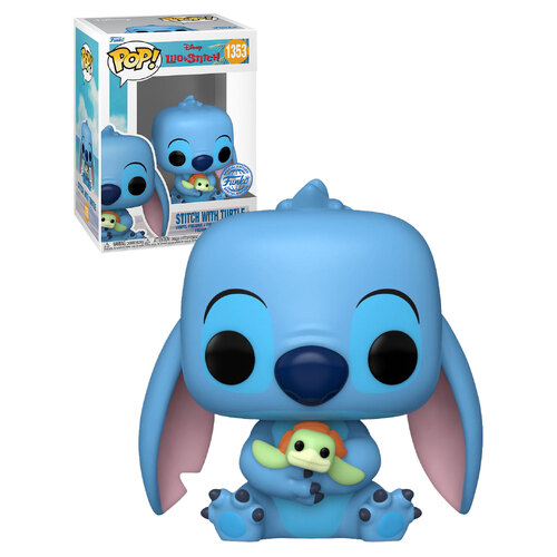 Funko POP! Disney Lilo & Stitch #1353 Stitch (With Turtle) - New, Mint Condition