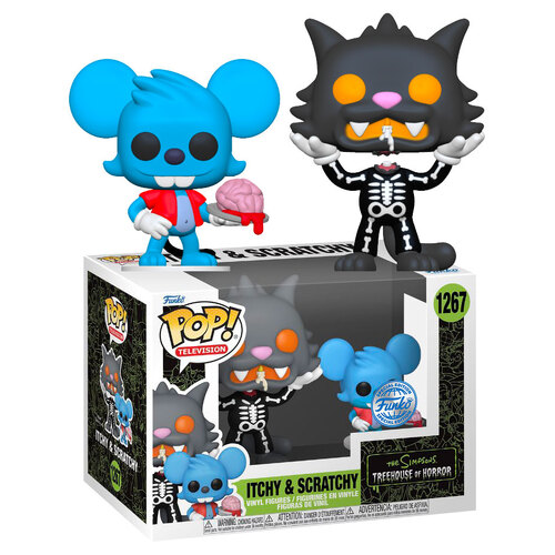 Funko POP! Television The Simpsons #1267 Itchy & Scratchy (Treehouse Of Horror) - New, Mint Condition