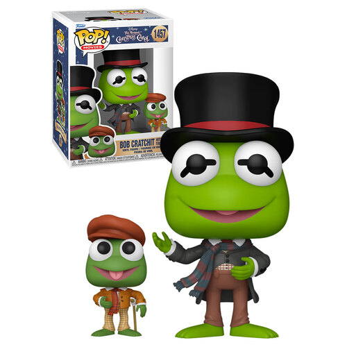 Funko POP! Movies Disney The Muppet Christmas Carol #1457 Bob Cratchit (Kermit) With Tiny Tim - New, Mint Condition