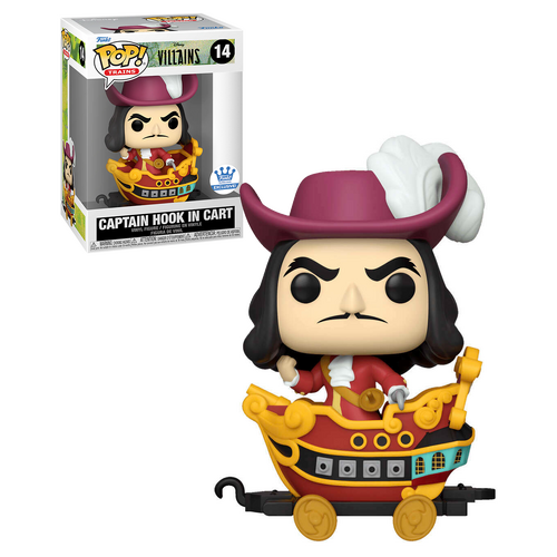 Funko POP! Trains Disney Villains #14 Captain Hook In Cart - Limited Funko Shop Exclusive - New, Mint Condition