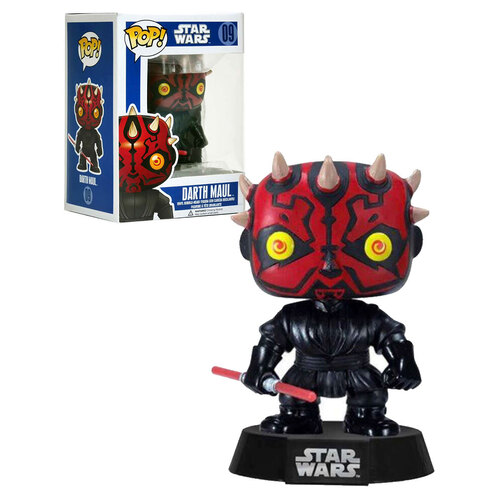 Funko POP! Star Wars #09 Darth Maul (Small Font Blue Box) - New, Mint Condition