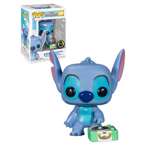 Funko POP! Disney Lilo & Stitch #1048 Stitch With Record Player - Popcultcha Exclusive - New, Mint Condition