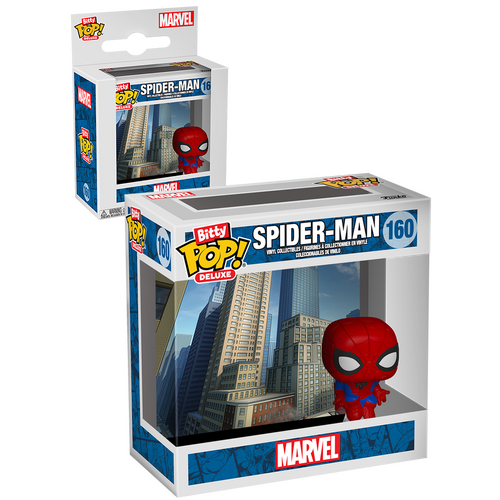 Funko Bitty POP! Deluxe Marvel Spider-Man #160 Spider-Man (Cityscape) - New, Mint Condition