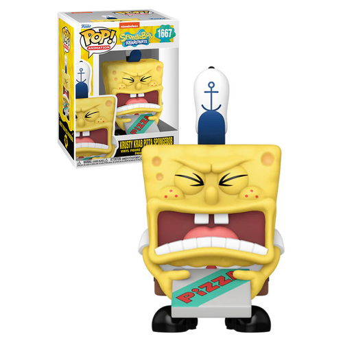 Funko POP! Animation Spongebob Squarepants #1667 Krusty Krab Pizza Spongebob - New, Mint Condition