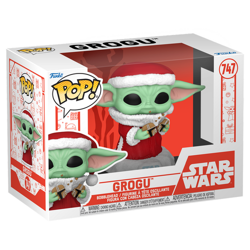 Funko POP! Star Wars Holiday #747 Grogu (aka Baby Yoda) With Holiday Cookies - New, Mint Condition