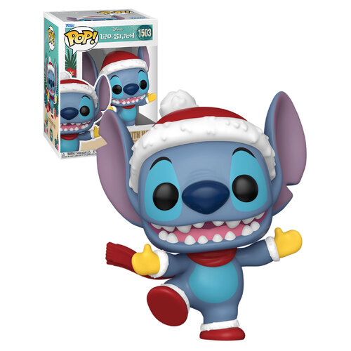 Funko POP! Disney Lilo & Stitch Holiday #1503 Stitch With Hat - New, Mint Condition