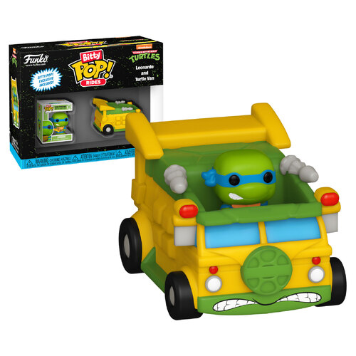 Funko Bitty POP! Rides Teenage Mutant Ninja Turtles #83626 Leonardo And Turtle Van - New, Mint Condition