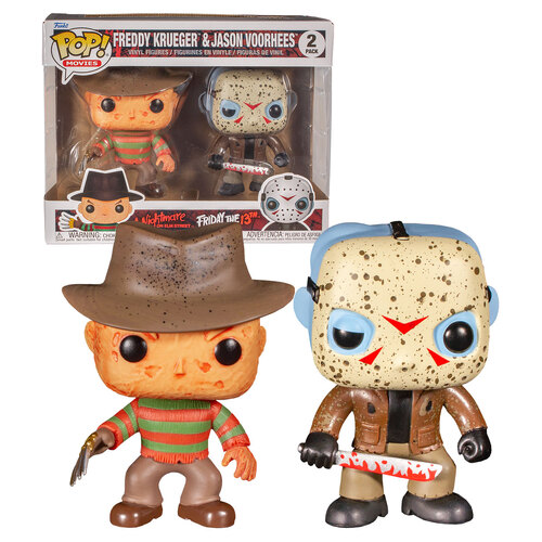 Funko POP! Movies A Nightmare On Elm Street & Friday The 13th #12115 Freddy Krueger & Jason Voorhees 2 Pack - New, Mint Condition