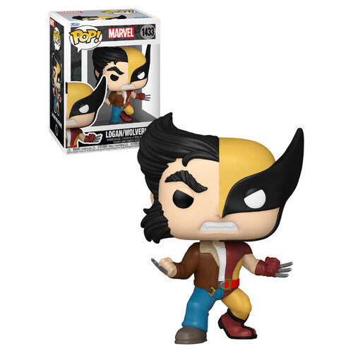 Funko POP! Marvel Comics #1433 Split Logan/Wolverine - New, Mint Condition