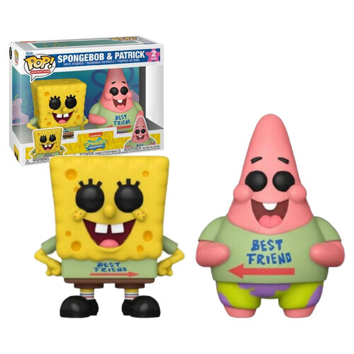 Funko POP! Animation Spongebob Squarepants #59181 Spongebob & Patrick (Best Friends) 2 Pack - New, Mint Condition