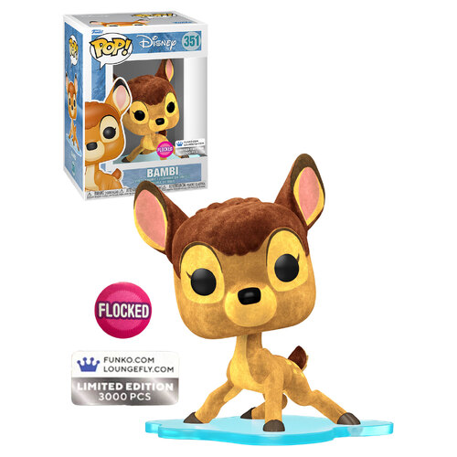 Funko POP! Disney #351 Bambi (On Ice) - Flocked Loungefly Limited Edition 3000 PCS - New, Mint Condition