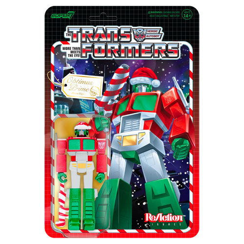 Super7 Transformers Optimus Santa 3.75" ReAction Figurine - New, Mint Condition