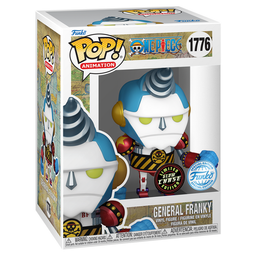 Funko POP! Animation One Piece #1776 General Franky - Limited Glow Chase Edition - New, Mint Condition