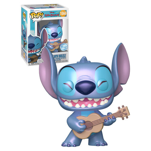 Funko POP! Disney Lilo And Stitch #1044 Stitch With Ukulele (Pearlescent) - New, Mint Condition