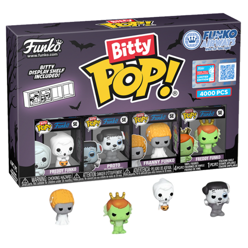 Funko Bitty POP! Funko #85084 Funko Airways 4-Pack - 2024 New York Comic Con (NYCC) Limited Edition - New, Mint Condition