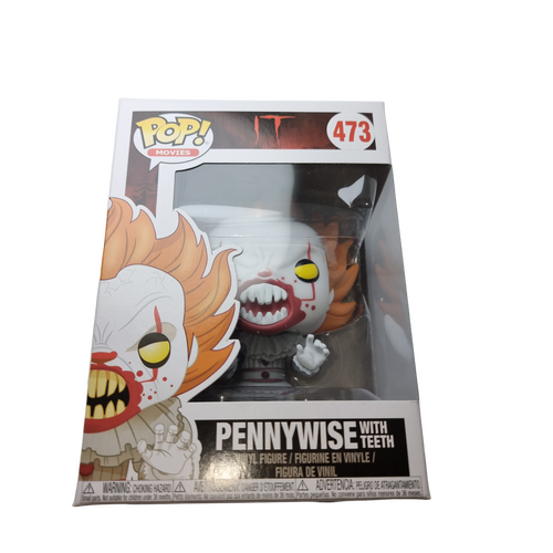 Funko POP! Movies IT #473 Pennywise With Teeth (Yellow Eyes) - New, But Imperfect