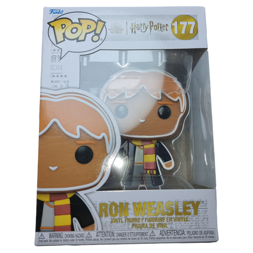 Funko POP! Harry Potter Holiday #177 Ron Weasley (Gingerbread) - New, But Imperfect