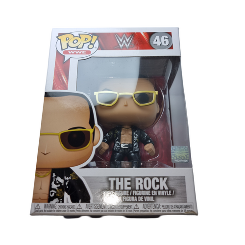 Funko POP! WWE Wrestling #46 The Rock (Black Jacket) - New, But Imperfect