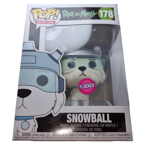 Funko POP! Animation Rick And Morty #178 Snowball (Flocked) - 2017 Stan Lee's LA Comic Con Exclusive - New, But Imperfect