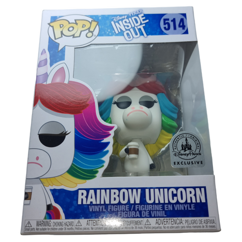 Funko POP! Disney Pixar Inside Out #514 Rainbow Unicorn - Limited Disney Parks Exclusive - New, But Imperfect