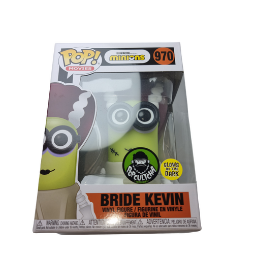 Funko POP! Movies Minions #970 Bride Kevin (Glows In The Dark) - Limited Popcultcha Exclusive - New, But Imperfect