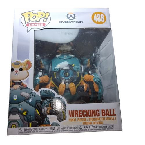 Funko POP! Games Overwatch #488 Wrecking Ball Super Sized 6" - New, But Imperfect