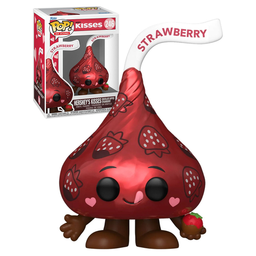 Funko POP! Ad Icons Hershey's Kisses #246 Hershey's Kisses Chocolate Dipped Strawberry - New, Mint Condition