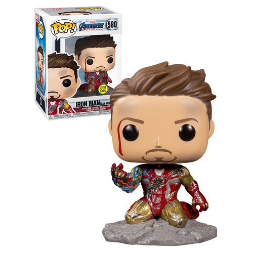 Funko POP! Deluxe Avengers Endgame #580 Iron Man (I Am Iron Man - Glows In The Dark)  - New, Mint Condition