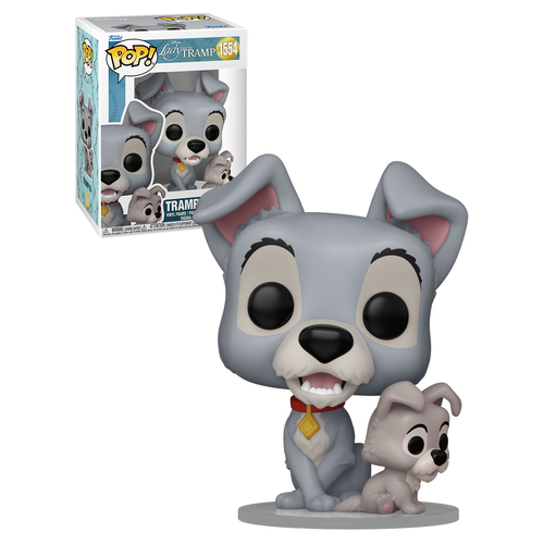 Funko POP! Disney Lady And The Tramp 70th Anniversary #1554 Tramp With Puppy - New, Mint Condition