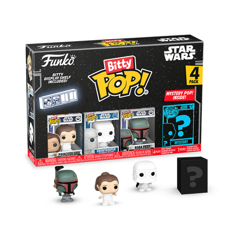 Funko Bitty POP! Star Wars #83669 Princess Leia 4 Pack - New, Mint Condition