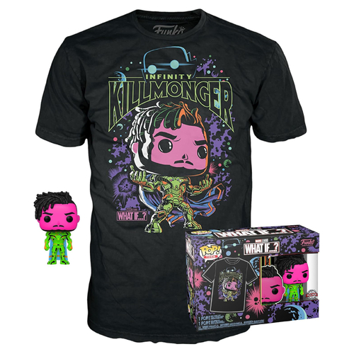 Funko Pop! Tees #989 Marvel What If...? Infinity Killmonger POP! & T-Shirt Set - New, Sealed [Size: Medium]