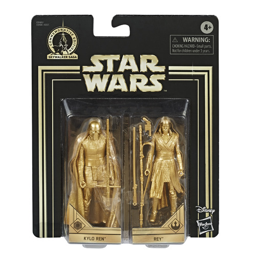 Star Wars Skywalker Saga Commemorative Edition Gold 3.75" Hasbro Action Figure 2 Pack Kylo Ren And Rey New