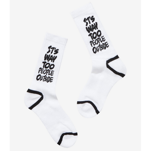 It’s Way Too People Outside Crew Socks By Hot Topic - New